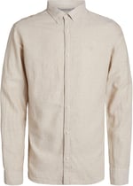 JACK & JONES Erkek Jprccmaze LINEN SHIRT L/s Button DOWN LN Gömlek