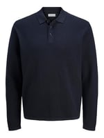 JACK & JONES Jack & Jones Male Gestricktes Polo Einfarbig Gestricktes Polo Jjegeorge Knit Polo Ls Sn Erkekler