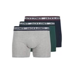 JACK & JONES Jacoliver Solid Trunks 3 Pack Ln Boxer Şort Erkekler