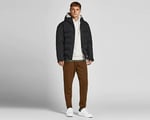 Jack Jones Jcotarwin Puffer Erkek Günlük Mont 12225287-BLACK Siyah