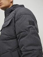 Jack Jones Jjbrady Puffer Sn Erkek Günlük Mont 12212233-DARK-GREY-MELANGE Gri