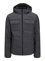 Jack Jones Jjbrady Puffer Sn Erkek Günlük Mont 12212233-DARK-GREY-MELANGE Gri