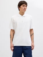 JACK & JONES Jjeaustin Zip Polo Ss Sn Jjeaustin Zip Polo Ss Sn Erkekler