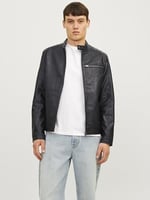 JACK & JONES Jjedylan Pu Biker Jacket Noos Bisikletçi ceketi Erkekler