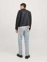 JACK & JONES Jjedylan Pu Biker Jacket Noos Bisikletçi ceketi Erkekler
