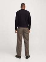 JACK & JONES Jjeemil Knit Polo Half Zip Ls Noos Örgü kazak Erkek