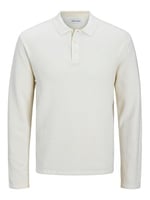 JACK & JONES JJEGEORGE KNIT POLO LS SN Erkek Triko/Kazak Cloud Dancer XL