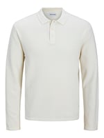 JACK & JONES JJEGEORGE KNIT POLO LS SN Erkek Triko/Kazak Cloud Dancer XL