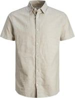 JACK & JONES JJELINEN BLEND SHIRT SS SN JNR Gömlek Erkek çocuk