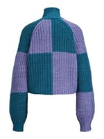 JACK & JONES JJXX JXKELVY CHUNKY CHECK HIGH NECK KNIT Triko Kadın