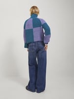 JACK & JONES JJXX JXKELVY CHUNKY CHECK HIGH NECK KNIT Triko Kadın