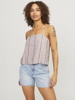 JACK & JONES JJXX JXRAYA LINEN SINGLET TOP PNT Tişört Kadın