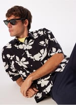 JACK & JONES JORFARO LINEN AOP OVERSIZED SHIRT SS Gömlek Erkek