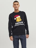 JACK & JONES JORFESTIVE XMAS KNIT CREW NECK Triko Erkek