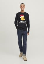 JACK & JONES JORFESTIVE XMAS KNIT CREW NECK Triko Erkek