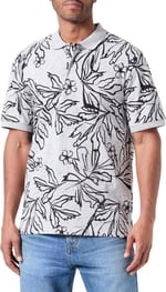 JACK & JONES JORLAFAYETTE AOP SS POLO Polo Tişört Erkek