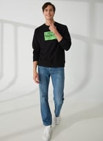 JACK & JONES JORSHADOW Kapüşonlu Sweatshirt Siyah, 12248784