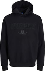 JACK & JONES JORSHADOW Kapüşonlu Sweatshirt Siyah, 12248784