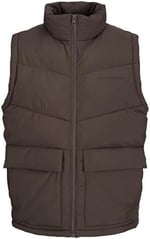Jack Jones Jorvesterbro Bodywarmer Erkek Yeleği 12238853-CHOCOLATE-BROWN Kahverengi