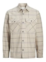 JACK & JONES JPRRAYMOND MELANGE CHECK LS OVERSHIRT SN Gömlek Erkek