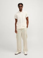 JACK & JONES JPSTBILL JJNATE LINEN BLEND CARGO JOGGER Kargo Pantolon Erkek