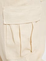 JACK & JONES JPSTBILL JJNATE LINEN BLEND CARGO JOGGER Kargo Pantolon Erkek