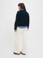 JACK & JONES JXBROOK CREW NECK KNIT Kadın Triko/Kazak Maritime Blue Detail:/Studio M
