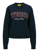 JACK & JONES JXBROOK CREW NECK KNIT Kadın Triko/Kazak Maritime Blue Detail:/Studio M