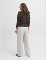 JACK & JONES JXSTUDIO VESTERBRO HW PANT SWT NOOS Kadın Pantolon Light Grey Melange Print:BRIGHT WHITE JJXX STUDIO M