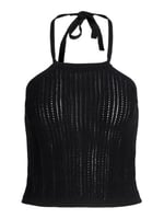 JACK & JONES JXZOELLA HALTERNECK TOP KNIT Kadın Triko/Kazak Black L