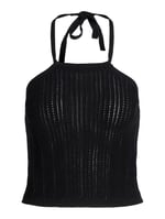 JACK & JONES JXZOELLA HALTERNECK TOP KNIT Kadın Triko/Kazak Black L
