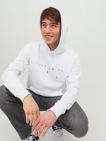 JACK & JONES Kabartma Baskılı Kapüşonlu Sweatshirt, 12233972 - Bedenler: S, M, L, XL, XXL