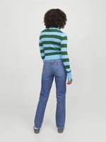 Jack & Jones Kadın Hakim Yaka Triko Uzun Kollu Jjxx Jxvalentina Soft Stripe Crop Knit Sn
