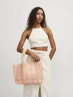JACK & JONES Kadın JXMIAMI BEACH BAG Çanta Bej Tek Beden