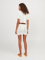 JACK & JONES Kadın JXWAVY SKIRT KNIT Mini Etek Kirli Beyaz XXS