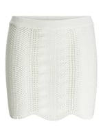 JACK & JONES Kadın JXWAVY SKIRT KNIT Mini Etek Kirli Beyaz XXS