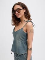 JACK & JONES Kadın Tişört JXTUVA DENIM TOP DNM