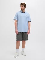 Jack & Jones Plus Jjepaulos Logolu Pamuklu Büyük Beden Düğmeli Polo Yaka T Shirt Erkek POLO YAKA T SHİRT 12143859