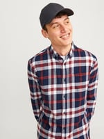 JACK & JONES Regular Fit Ekose Desenli Uzun Kollu Gömlek, 12235982