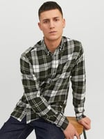 JACK & JONES Regular Fit Ekose Desenli Uzun Kollu Gömlek, 12235982