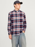 JACK & JONES Regular Fit Ekose Desenli Uzun Kollu Gömlek, 12235982