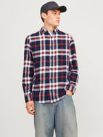 JACK & JONES Regular Fit Ekose Desenli Uzun Kollu Gömlek, 12235982
