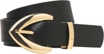 JACK & JONES Suni Deri Kemer, Tek Beden, 12281912, Black, kadın
