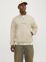 JACK & JONES Vesterbro Fermuarlı Yaka Erkek Polar 12262981 Bej XL XL