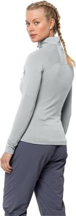 Jack Wolfskin 1710981_6709 Prelight FZ W Cool Grey Kadın Outdoor Polar Gri S