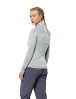 Jack Wolfskin 1710981_6709 Prelight FZ W Cool Grey Kadın Outdoor Polar Gri M
