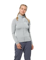 Jack Wolfskin 1710981_6709 Prelight FZ W Cool Grey Kadın Outdoor Polar Gri XS