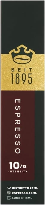 JACOBS - Espresso 10 Intenso - Yüksek Yoğunluk - Güçlü ve Yoğun - Espresso Kapsülleri - 10 alüminyum kapsül