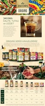 Jacobs Origins Uganda&Kenya Çekirdek Kahve 1 Kilogram