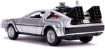Jada, 253252003, Geleceğe Dönüş 2 Zaman Makinası Oyuncak Araba , Ayrıntılı İç Mekan, 1:32 ölçek, Açılabilir Kapılar, Lisanslı, Back To The Future 2 Time Machine Car